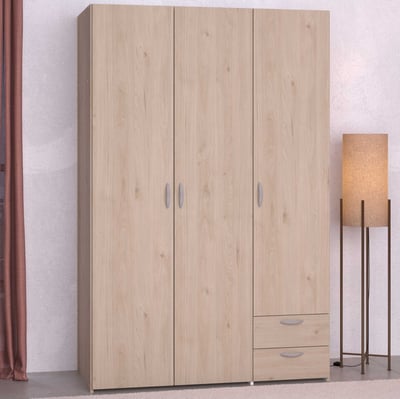 Kledingkast Salvador | 3 deuren, 2 laden | Jackson Oak