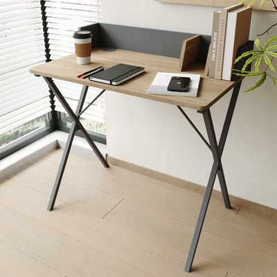 Bureau Carl 80x50x72.5cm - eikdecor/donkergrijs Bureau Carl 80x50x72.5cm - eikdecor/donkergrijs