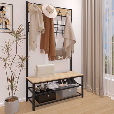 Halkast Alizee - 100x40x180cm - eikdecor/zwart Halkast Alizee - 100x40x180cm - eikdecor/zwart