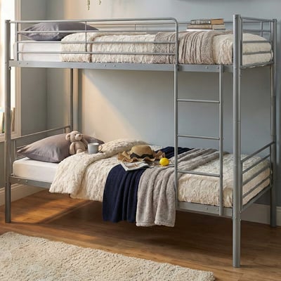 Stapelbed Dixie 90x200cm - metaal - mat grijs