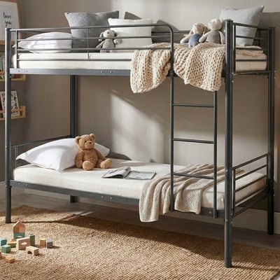 Stapelbed Dixie 90x200cm - metaal - mat zwart