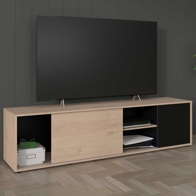 TV-meubel Owen - 180x40x47cm - eikdecor/zwart TV-meubel Owen - 180x40x47cm - eikdecor/zwart
