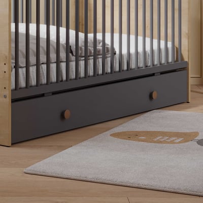 Bedlade Gamin - 73x140x16cm - donkergrijs