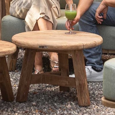 Bijzettafeltje Ferdau Ø60 voor buiten - teak Bijzettafeltje Ferdau Ø60 voor buiten - teak