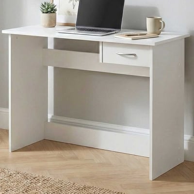 Kinderbureau Alpi met lade - wit