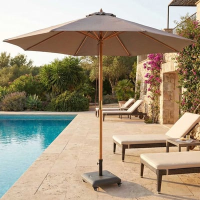 Parasol Joplin 300 cm - Houtstok Taupe
