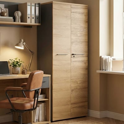 Archiefkast Osmond 80cm met 2 deuren - eik/grafiet