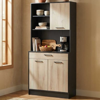 Buffetkast Romanie-Kronberg eik/matzwart