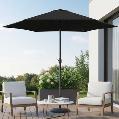 Parasol Norman - Ø350cm - aluminium - zwart