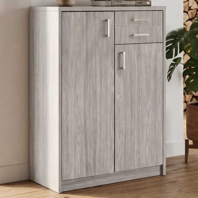 Commode Spacio 110cm 2 deuren/2 laden - grijze eik