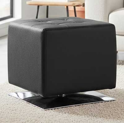 Draaikruk met chromen onderstel | Zwart | 90 kg draagvermogen