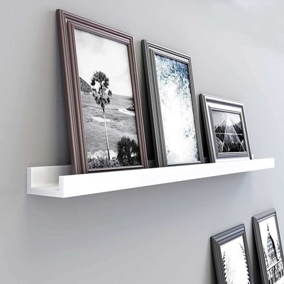 Hoogglans wandplank richel, 110x10cm, 10kg maximale belasting