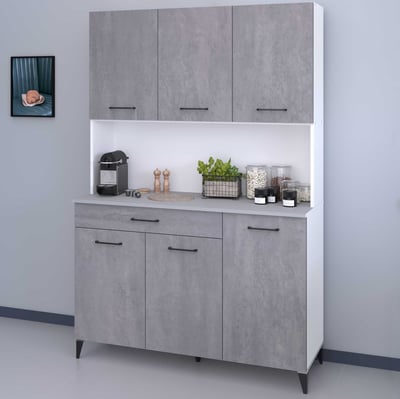 Buffetkast Maleficent met 6 deuren & 1 lade - betonlook