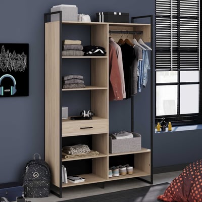 Open kledingkast Morisson - 120x44x200cm - eikdecor