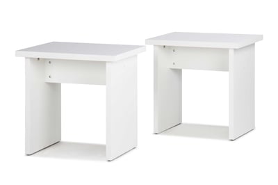 Set van 2 krukjes Munich - wit Set van 2 krukjes Munich - wit