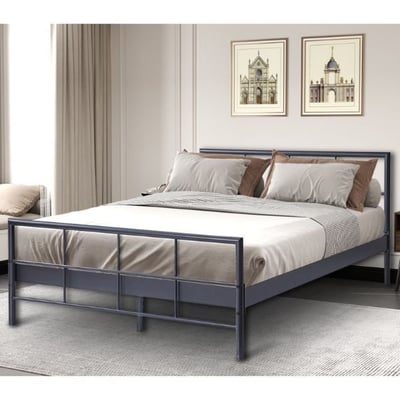 Metalen bed Davy 140x200cm - Grijs Metalen bed Davy 140x200cm - Grijs