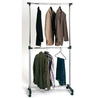 Kledingrek | 90 x 43 x 120 cm | Zilverkleurig Kledingrek | 90 x 43 x 120 cm | Zilverkleurig