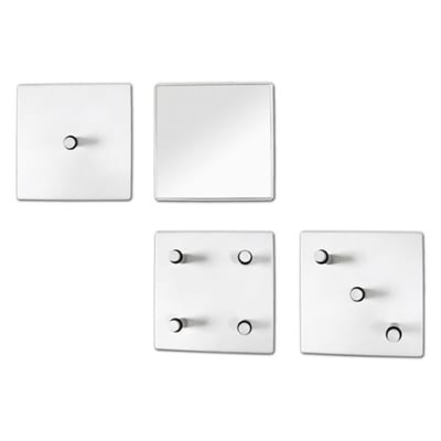 Wandpaneelset met spiegel | High Gloss White
