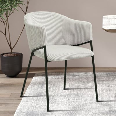 Eetkamerstoel Seagall | 54 x 62 x 78 cm | Corduroy Light Grey-design Eetkamerstoel Seagall | 54 x 62 x 78 cm | Corduroy Light Grey-design
