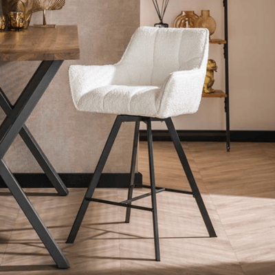 Barstoel Hargreaves | 53 x 57 x 96 cm | Wit Barstoel Hargreaves | 53 x 57 x 96 cm | Wit