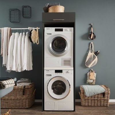 Wasmachinekast Laundreezy | 68 x 68 x 200 cm | Antraciet Wasmachinekast Laundreezy | 68 x 68 x 200 cm | Antraciet