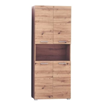 Hoge kast Amanda/Mando | 73 x 31 x 190 cm | Espen-eiken kleur