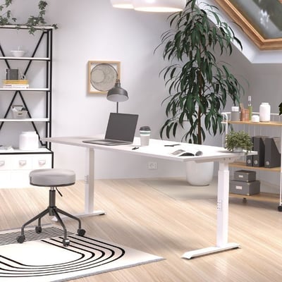 Bureautafel Hermoso | 180 x 80 x 91 cm | Grijs-witdesign Bureautafel Hermoso | 180 x 80 x 91 cm | Grijs-witdesign