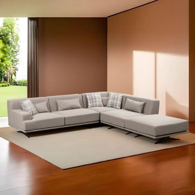 Hoekzetel Hilena | 302 x 302 x 80 cm | Beige