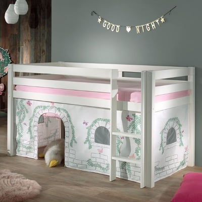 Halfhoogslaper Charlotte met bedtent Birdy - wit Halfhoogslaper Charlotte met bedtent Birdy - wit