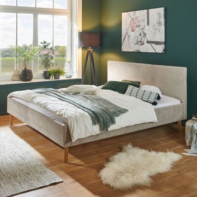 Tweepersoonsbed Kreta | 180 x 200 cm | Taupekleurig design