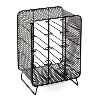Flessenrek | 30 x 24 x 46 cm | Zwart / Metaal