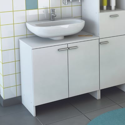 Wastafelonderkast Febe met 2 deuren - wit Wastafelonderkast Febe met 2 deuren - wit