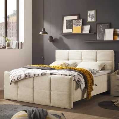 Kofferbed Tijuana | Inclusief matrastopper | 160 x 200 cm | Beige