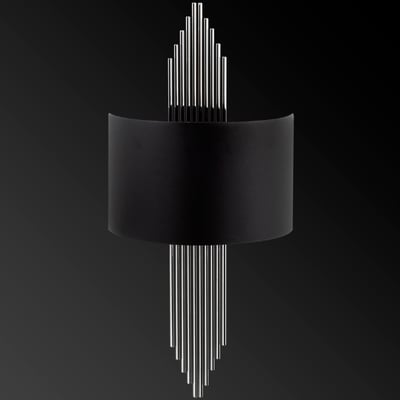 Opviq Wandlamp | METAL BODY | Zwart Zilver | 75 x 10 x 22 cm Opviq Wandlamp | METAL BODY | Zwart Zilver | 75 x 10 x 22 cm