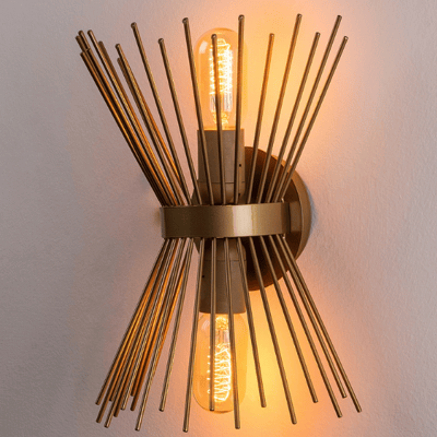 Kirpi Wandlamp | IJZEREN BEHUIZING | Goud