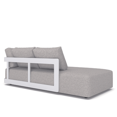 Ligbank tuin Raphael | 100 x 208 x 58 cm | Lichtgrijs