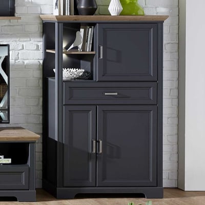 Commode Samine 3 deuren & 1 lade - grafiet/eik Commode Samine 3 deuren & 1 lade - grafiet/eik