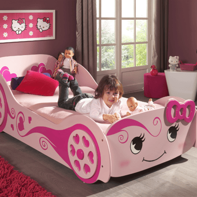 Autobed meisjes Hello Pretty - roze