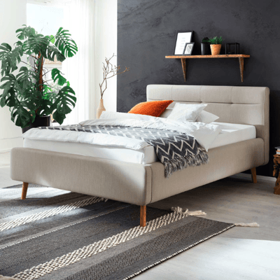 Bed Laika 140x200cm met opbergruimte - beige Bed Laika 140x200cm met opbergruimte - beige
