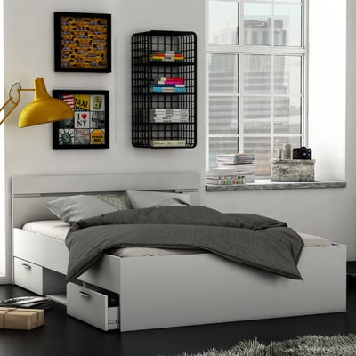 Bed Micheline 140 x 190 cm-mat wit Bed Micheline 140 x 190 cm-mat wit