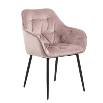 Armstoel Lynn - oudroze/zwart Armstoel Lynn - oudroze/zwart
