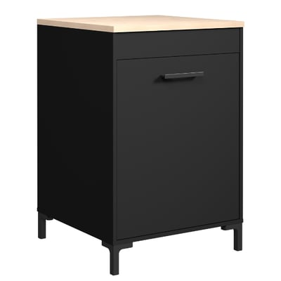 Keukenonderkast Cobalt 60cm - zwart/eik