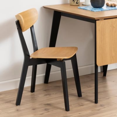 Eetkamerstoel Roxby - hout/zwart