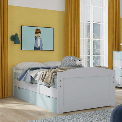 Uitschuifbaar ladebed Prati Salvia | 90 x 200 cm | Wit Uitschuifbaar ladebed Prati Salvia | 90 x 200 cm | Wit
