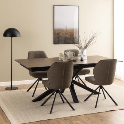 Rechthoekige eettafel Heaven - 240x100x76 cm - Keramiek/bruin