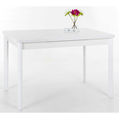 Eettafel Bremma 90/142x65 cm-wit Eettafel Bremma 90/142x65 cm-wit