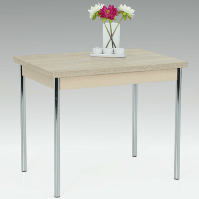 Eettafel Harriet 110/176x70 cm-sonoma eik/chroom