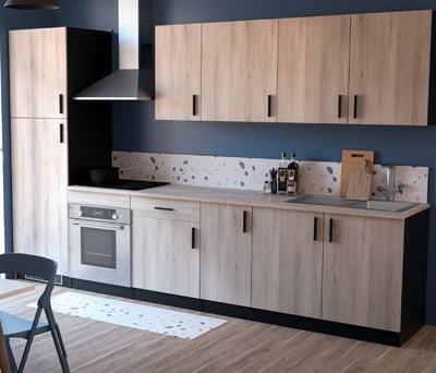 Keukenset Romanie 320cm | Exclusief toestellen | Kronberg eik Keukenset Romanie 320cm | Exclusief toestellen | Kronberg eik