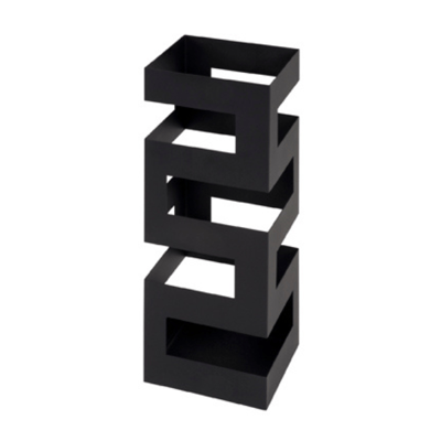 Paraplubak Phoebe - 16x16x48 cm - Zwart/metaal Paraplubak Phoebe - 16x16x48 cm - Zwart/metaal