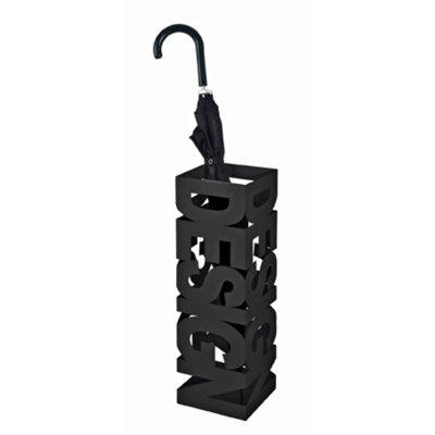 Paraplubak Paige - 16x16x48 cm - Zwart/metaal Paraplubak Paige - 16x16x48 cm - Zwart/metaal
